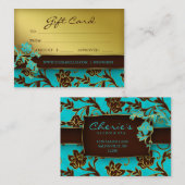 /100 Salon Gift Card Spa Gold Floral BB 232 Kortingskaartje (Voorkant / Achterkant)