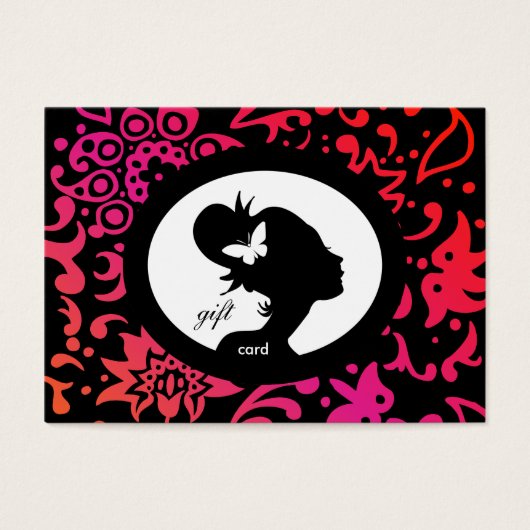/100 Salon Gift Kaart Butterfly Woman Colorful (Voorkant)