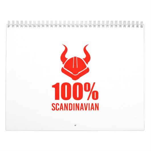 100% Scandinavische Viking Helmet Gift Idea Kalender (Hoes)