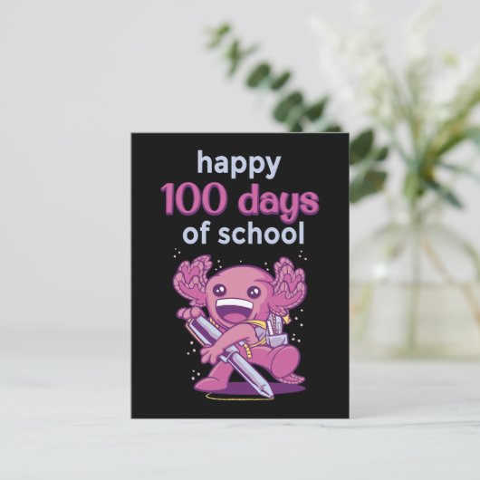 100 schooldagen briefkaart (Staand voorkant)