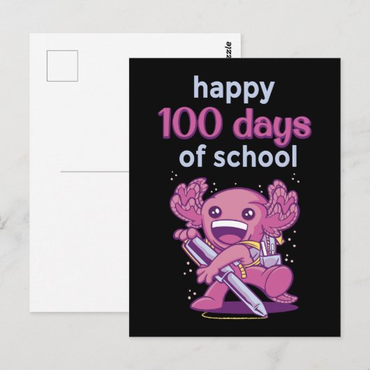 100 schooldagen briefkaart (Voorkant / Achterkant)