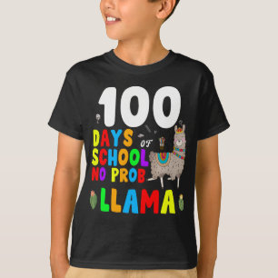 100 schooldagen geen probleem, grappige lama t-shirt