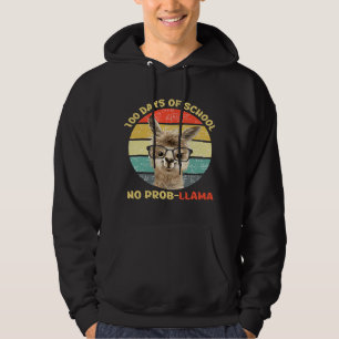 100 schooldagen geen probllama Wiskunde van Llama Hoodie