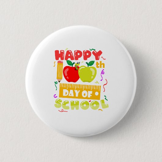100 schooldagen ronde button 5,7 cm (Voorkant)