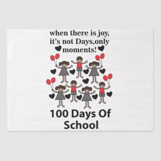 100 schooldagen tissuepapier (Voorkant)
