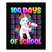 100 schooldagen unicorn foto afdruk (Voorkant)