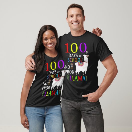 100 schooldagen zonder prob lama t-shirt (Unisex)