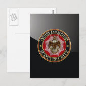 [100] Scottish Rite Double-kopeagle Briefkaart (Voorkant / Achterkant)