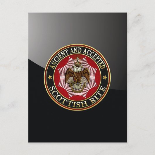 [100] Scottish Rite Double-kopeagle Briefkaart (Voorkant)