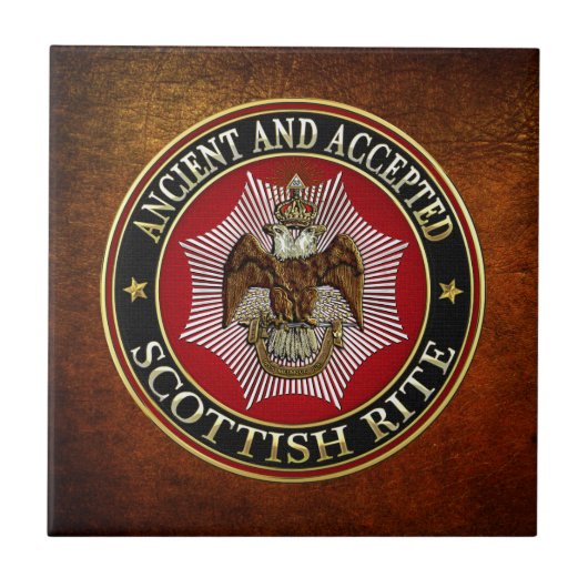 [100] Scottish Rite Double-kopeagle Tegeltje (Voorkant)