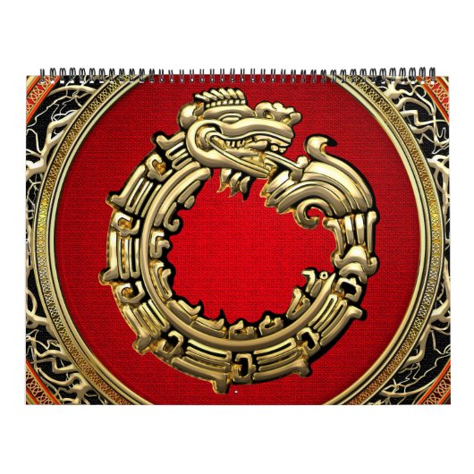 [100] Serpent God Quetzalcoatl [Gold] Kalender (Hoes)
