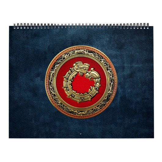 [100] Serpent God Quetzalcoatl [Gold] Kalender (Hoes)