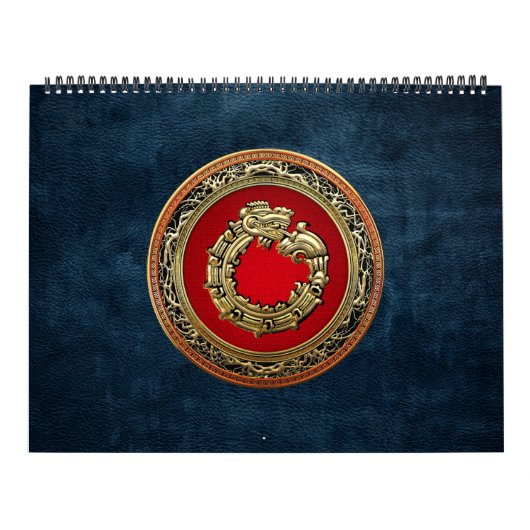 [100] Serpent God Quetzalcoatl [Gold] Kalender (Hoes)