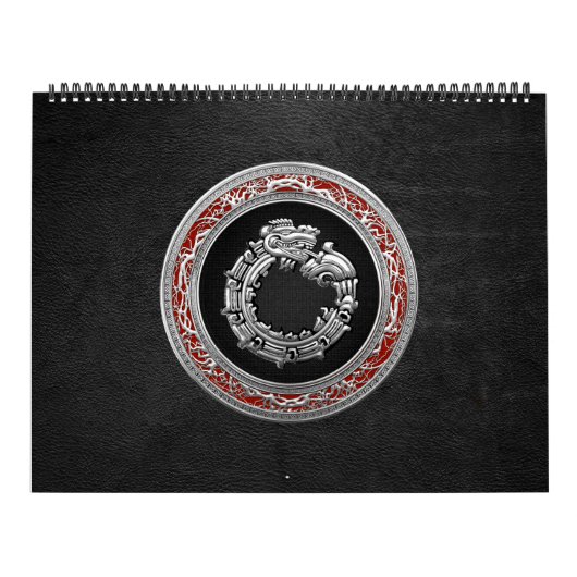 [100] Serpent God Quetzalcoatl [Zilver] Kalender (Hoes)