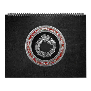 [100] Serpent God Quetzalcoatl [Zilver] Kalender