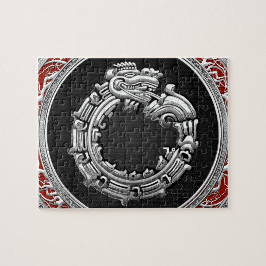 [100] Serpent God Quetzalcoatl [Zilver] Legpuzzel (Horizontaal)