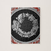 [100] Serpent God Quetzalcoatl [Zilver] Legpuzzel (Verticaal)