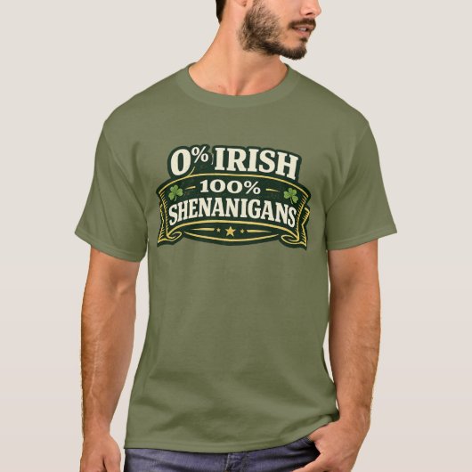 100% Shenanigans - St Patrick's Day T-shirt (Voorkant)
