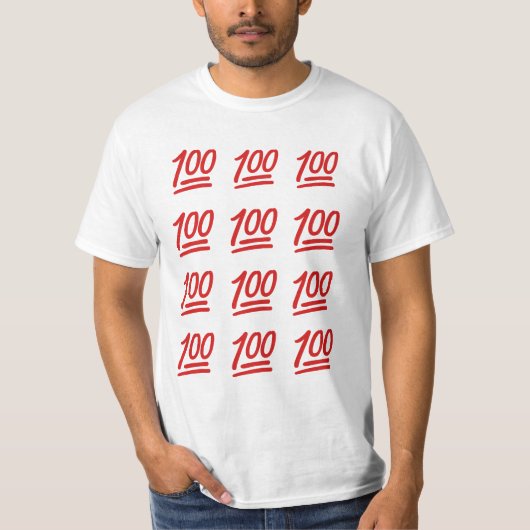 100 SHIRT EMOJI LIT FIRE (Voorkant)