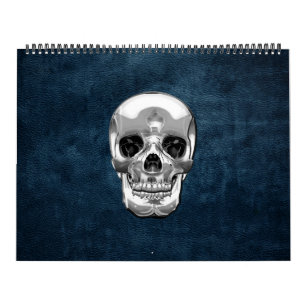 [100] Silver Human Skull. Kalender