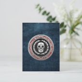 [100] Silver Skull Briefkaart (Staand voorkant)
