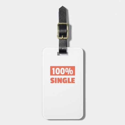 100% Single Bagagelabel (Voorkant verticaal)