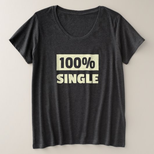 100% single grote maat t-shirt (Design voorkant)