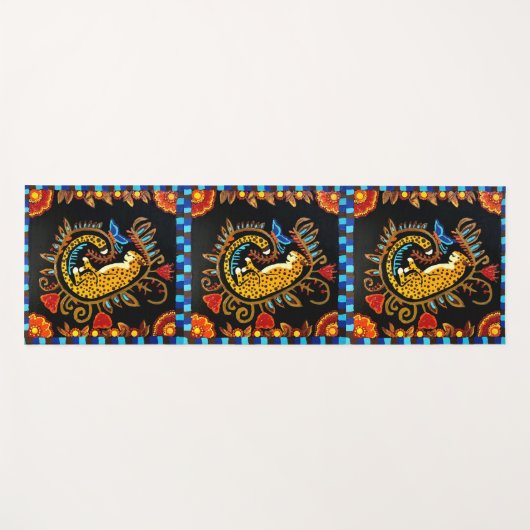 100 - Slaap Jaguar Yoga Mat (Voorkant (horizontaal))