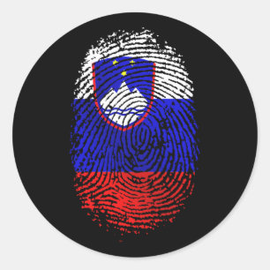 100% Sloveens van mijn DNA tot mijn vingerafdrukke Ronde Sticker
