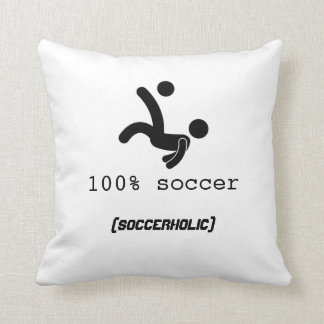100% Soccer Pillow 16x16 Kussen