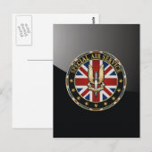 [100] Speciale Air Service (SAS)-badge [3D] Briefkaart (Voorkant / Achterkant)