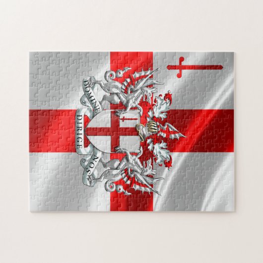 [100] Stad Londen - Wapenschild Legpuzzel (Horizontaal)