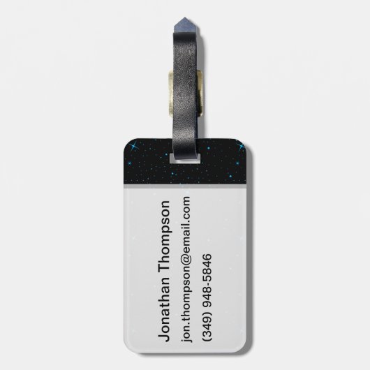 100% Stardust Bagagelabel (Achterkant verticaal)