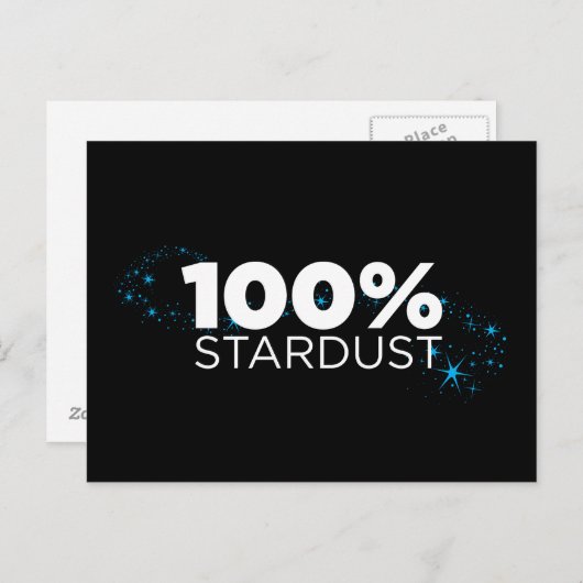100% Stardust Briefkaart (Voorkant / Achterkant)