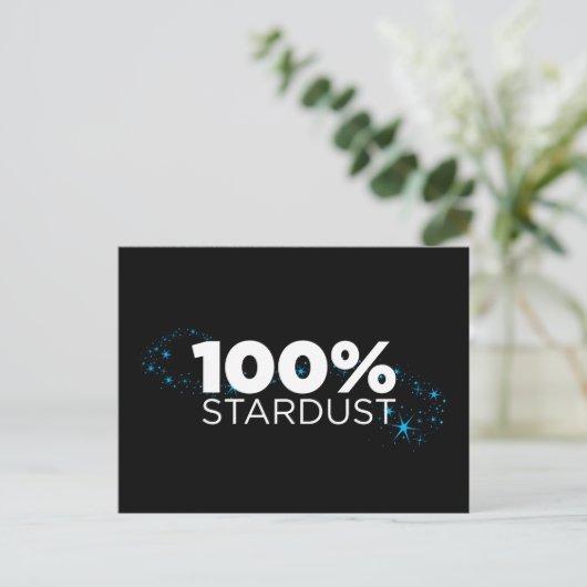 100% Stardust Briefkaart (Staand voorkant)