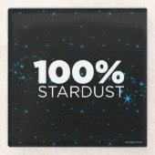 100% Stardust Glazen Onderzetter (Voorkant)