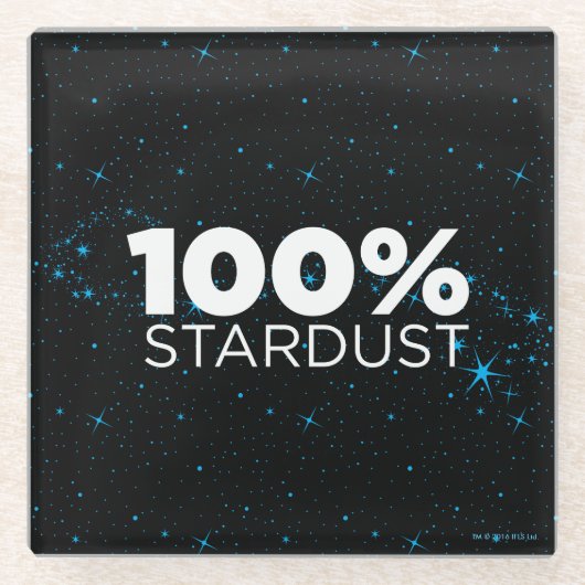 100% Stardust Glazen Onderzetter (Voorkant)