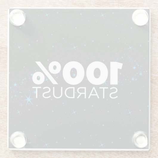 100% Stardust Glazen Onderzetter (Achterkant)