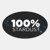 100% Stardust Ovale Sticker (Voorkant)