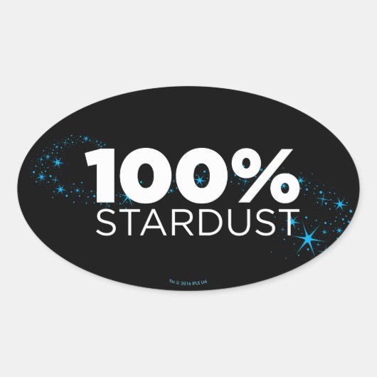 100% Stardust Ovale Sticker (Voorkant)
