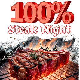 100% Steak Night T-shirt