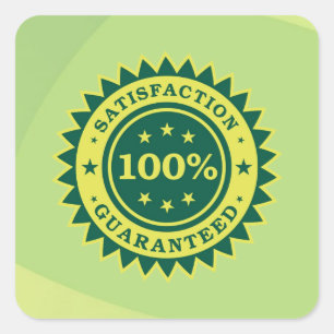100% Sticker met garantie voor tevredenheid