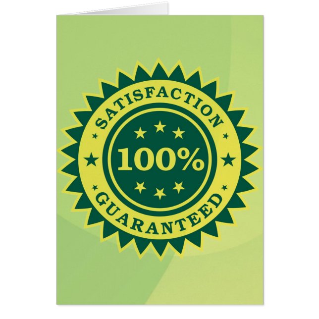 100% Sticker met garantie voor tevredenheid (Voorkant)