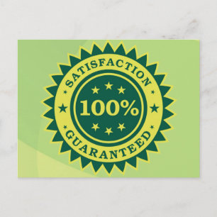 100% Sticker met garantie voor tevredenheid Briefkaart