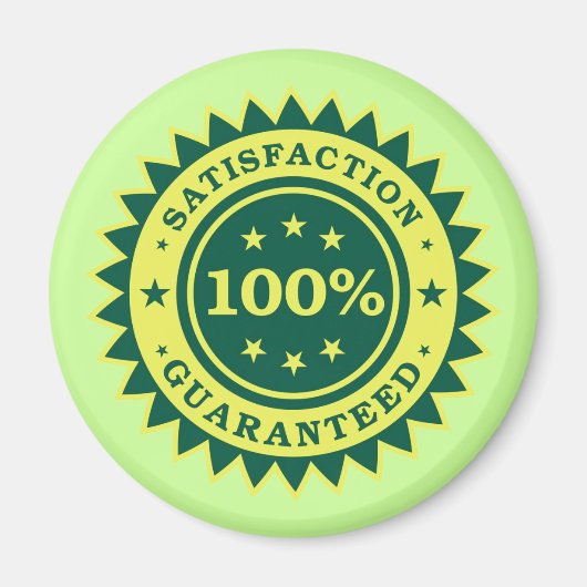100% Sticker met garantie voor tevredenheid Magneet (Voorkant)