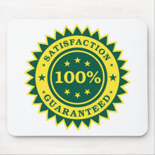 100% Sticker met garantie voor tevredenheid Muismat