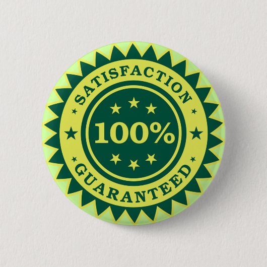 100% Sticker met garantie voor tevredenheid Ronde Button 5,7 Cm (Voorkant)