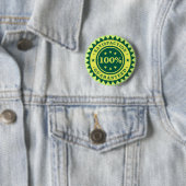 100% Sticker met garantie voor tevredenheid Ronde Button 5,7 Cm (In situ)