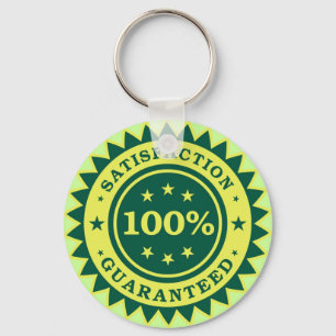 100% Sticker met garantie voor tevredenheid Sleutelhanger