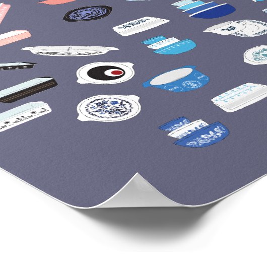 100 stukken Pyrex - Lila Poster (Hoek)